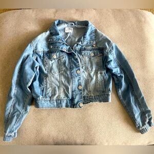 Cropped Jean jacket with snaps size small